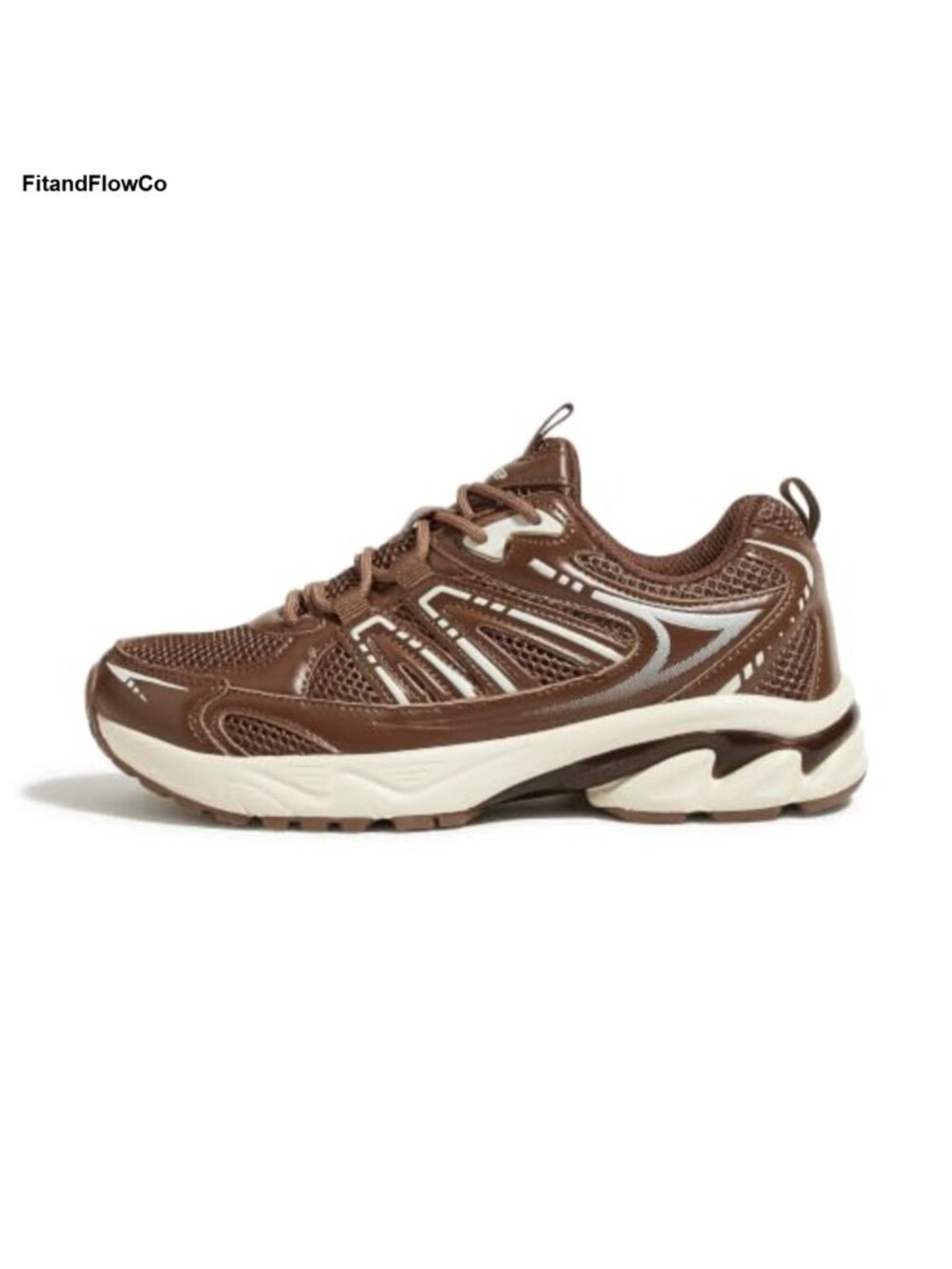 Women's Chunky Fashion Sneakers Running Tennis Shoes Lace-Up PU Mesh
